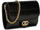 (取寄) ローレン ラルフローレン レディース クロック-エンボスド ミディアム アデア クロスボディ Lauren Ralph Lauren women Croc-embossed Medium Adair Crossbody Black