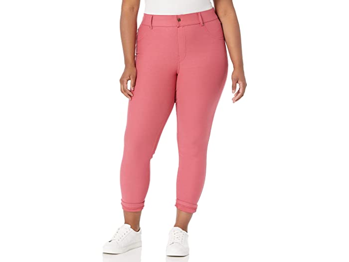 (取寄) ヒュー レディース ウィメンズ エッセンシャル デニム ジーン スキマー レギンス アソーテッド HUE women Womens Essential Denim Jean Skimmer Leggings, Assorted Cuffed/Lipgloss