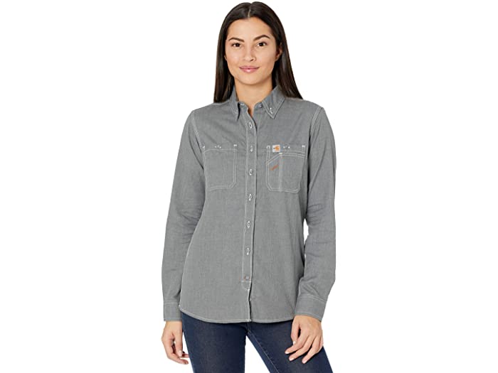 (取寄) カーハート レディース フレームレジスタント フォース リラックスド-フィット フィット ロング スリーブ シャツ Carhartt women Flame-Resistant Force Relaxed Fit Long Sleeve Shirt Gray