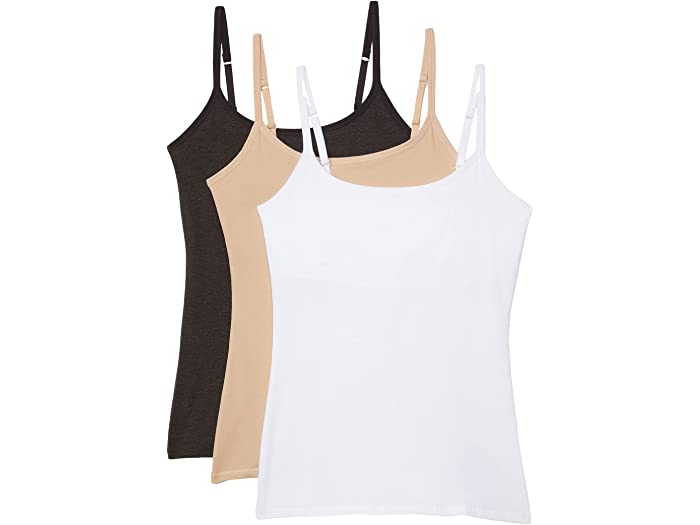 (取寄) パクト レディース オーガニック コットン シェルフ ブラ キャミソール 3パック PACT women Organic Cotton Shelf Bra Camisole 3-Pack Neutrals