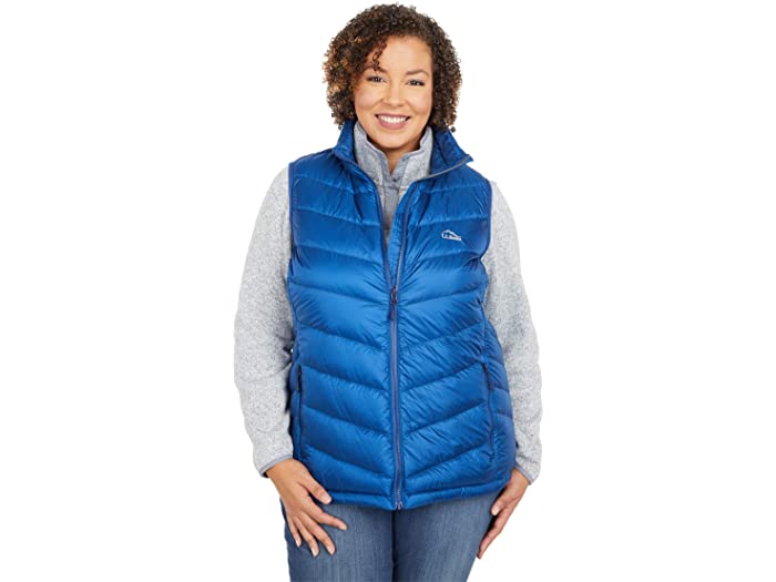 (取寄) エルエルビーン レディース プラス サイズ ウルトラライト 850 ダウン ベスト L.L.Bean women Plus Size Ultralight 850 Down Vest Ocean Blue