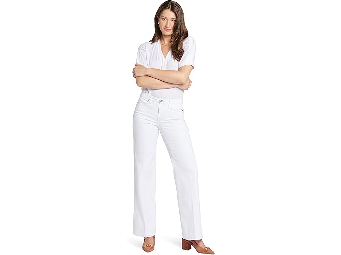 (取寄) エヌワイディージェイ レディース テレサ ワイド レッグ ジーンズ イン オプティック ホワイト NYDJ women Teresa Wide Leg Jeans in Optic White Optic White