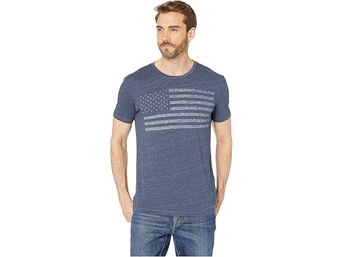 (取寄) ラッキーブランド メンズ USA フロッグ グラフィック ティー Lucky Brand men USA Flag Graphic Tee American Navy(4)
