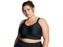 (取寄) アンダーアーマー レディース プラス サイズ インフィニティ ミッド インパクト スポーツ ブラ Under Armour women Plus Size Infinity Mid Impact Sports Bra Black/Black(4)
