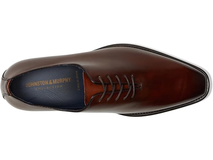 (取寄) ジョンストン&マーフィー コレクション メンズ ラーソン ワンピース プレーン トゥ Johnston & Murphy Collection men Larson One-Piece Plain Toe Mahogany Italian Calfskin