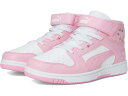 (取寄) プーマ キッズ キッズ リバウンド レイアップ ミッド フック アンド ループ (リトル キッド) PUMA Kids kids Rebound Layup Mid Hook And Loop (Little Kid) Pink Lilac/Puma White