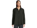(取寄) アイリーン フィッシャー レディース クラシック カラー ロング シャツ Eileen Fisher women Classic Collar Long Shirt Black(4)