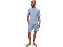 (取寄) エバージェイ メンズ ヘンリー リブ ショート Pj セット Eberjey men Henry Rib Short Pj Set Wedgewood