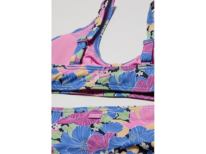 (取寄) ロキシー キッズ ガールズ アウトライン フローラル ビキニ セット (ビッグ キッド) Roxy Kids girls Outline Floral Bikini Set (Big Kid) Blue