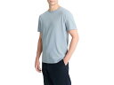 (取寄) ヴィンス メンズ ガーメント ダイ ショート スリーブ クルー Vince men Garment Dye Short Sleeve Crew Washed Blue Spruce(4)