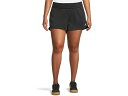 (取寄) アディダス レディース プラス サイズ ペイサー エッセンシャル ニット ハイライズ ショーツ adidas women Plus Size Pacer Essentials Knit High-Rise Shorts Black(4)