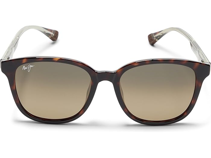 (取寄) マウイ ジム メンズ クイカヒ Maui Jim men Kuikahi Shiny Dark Havana W/Trans Yllw/Hcl Bronze Polarized