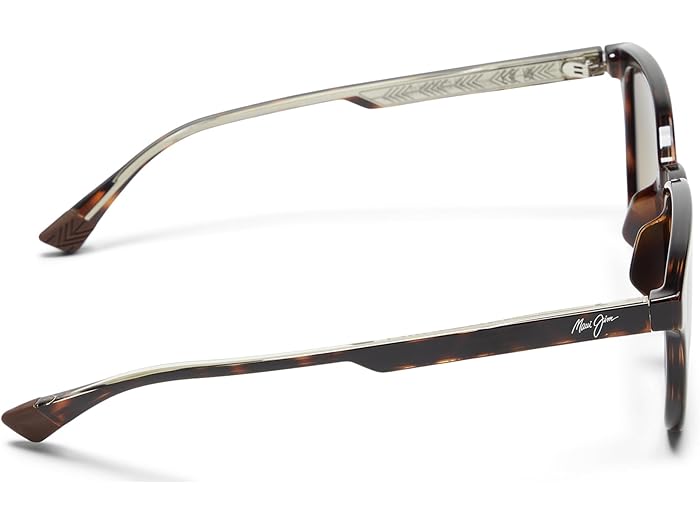 (取寄) マウイ ジム メンズ クイカヒ Maui Jim men Kuikahi Shiny Dark Havana W/Trans Yllw/Hcl Bronze Polarized