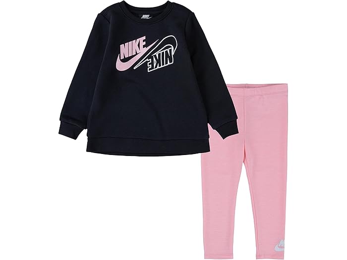 (取寄) ナイキ キッズ ガールズ ミニ ミー クルー アンド レギングス セット (トドラー) Nike Kids girls Mini Me Crew & Leggings Set (Toddler) Pink