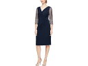 (取寄) アレックス イブニングス レディース ショート マット ジャージ シィース ドレス Alex Evenings women Short Matte J...