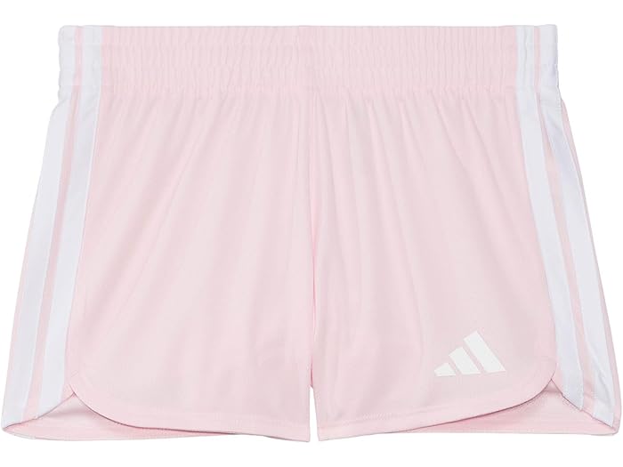 (取寄) アディダス キッズ ガールズ 3ストライプ ペイサー メッシュ ショーツ (ビッグ キッド) adidas Kids girls 3-stripe Pacer Mesh Shorts (Big Kid) Clear Pink Adi