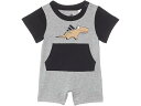 (取寄) アディダス キッズ ボーイズ カラーブロック グラフィックス ロンパー (インファント) adidas Kids boys Color-block Graphics Romper (Infant) Medium Grey Heather(4)