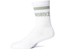 (取寄) ビルケンシュトック コットン クルー ストライプ ソックス Birkenstock Cotton Crew Stripe Socks White/Pure Sage