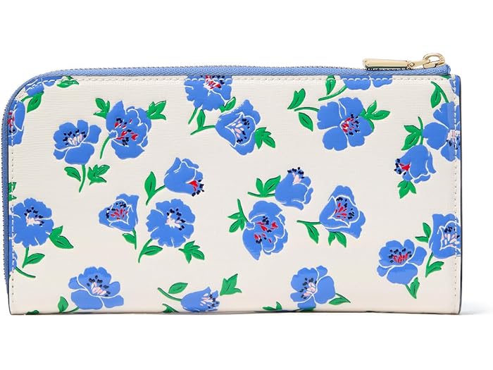 (取寄) ケイトスペード レディース デビン スプリングタイム ブルームス ジップ アラウンド コンチネンタル ウォレット Kate Spade New York women Devin Springtime Blooms Zip Around Continental Wallet Cream/Multi