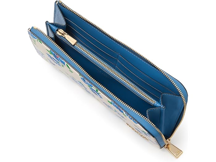 (取寄) ケイトスペード レディース デビン スプリングタイム ブルームス ジップ アラウンド コンチネンタル ウォレット Kate Spade New York women Devin Springtime Blooms Zip Around Continental Wallet Cream/Multi
