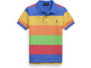 (取寄) ラルフローレン キッズ ボーイズ ストライプド コットン メッシュ ポロ シャツ (トドラー/リトル キッド) Polo Ralph Lauren Kids boys Striped Cotton Mesh Polo Shirt (Toddler/Little Kid) Blue Flower Multi/C7998
