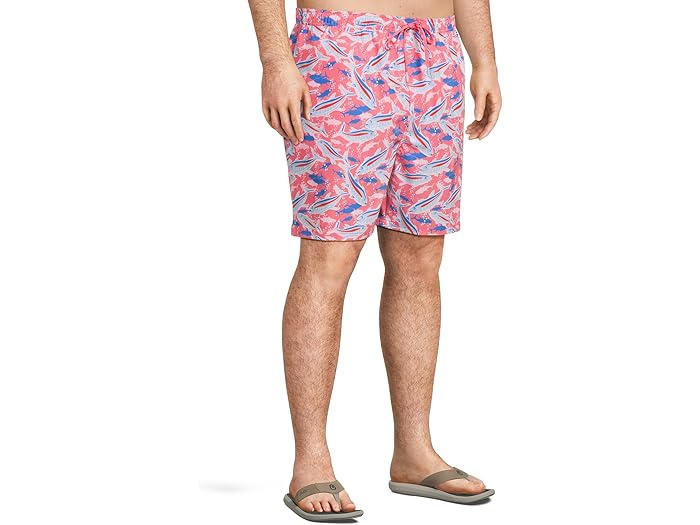 (取寄) ヴィンヤードヴァインズ メンズ 7 プリンテッド チャッピー トランクス Vineyard Vines men 7" Printed Chappy Trunks Bone Fish Pink