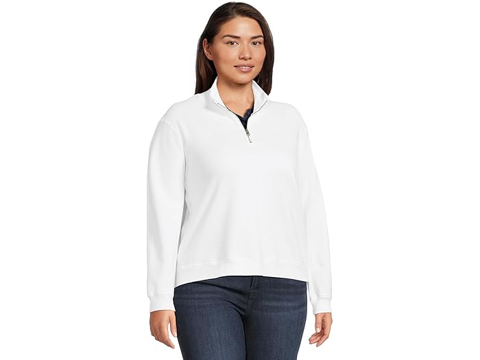 (取寄) モッドオードック レディース 1/2 ジップ ファンネル ロング スリーブ スウェットシャツ Mod-o-doc women 1/2 Zip Funnel Long Sleeve Sweatshirt White