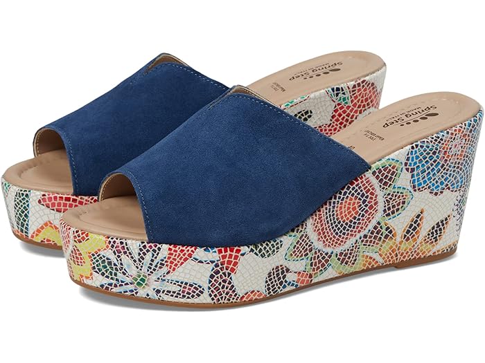 () ץ ƥå ǥ 쥤 Spring Step women Laylani Blue Suede