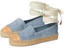 (取寄) トリーバーチ レディース キャップ-トゥ エスパドリーユ Tory Burch women Cap-Toe Espadrille Blue Cloud/Naturale(4)
