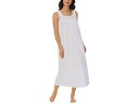 (取寄) アイリーン ウエスト レディース コットン ドビー ストライプ ウーブン スリーブレス バレエ ナイトガウン Eileen West women Cotton Dobby Stripe Woven Sleeveless Ballet Nightgown White