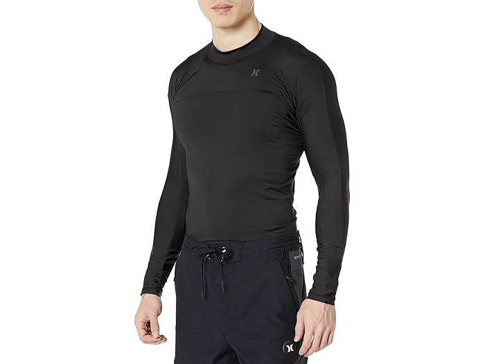 (取寄) ハーレー メンズ シャネル クロッシング パドル シリーズ ロング スリーブ サーフ トップ Hurley men Chanel Crossing Paddle Series Long Sleeve Surf Top Black