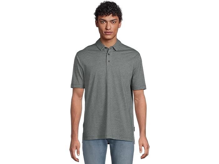 (取寄) アルマーニエクスチェンジ メンズ ミクロ プリント ポロ Armani Exchange men Micro Print Polo Deep Navy Net