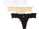 (取寄) コサベラ レディース ドルチェ コットン 3-パック トング Cosabella women Dolce Cotton 3-Pack Thong Black/Blush/White(4)