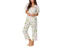 (取寄) ベッドヘッドパジャマズ レディース ショート スリーブ コットン ニット クロップド パジャマ セット Bedhead PJs women Short...
