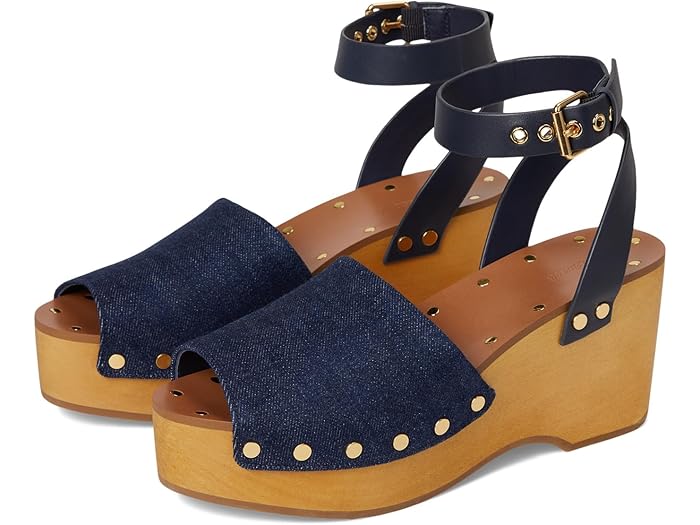 () ᥤɥ ǥ ۥ å Madewell women Holland Clog Dark Denim Mul...