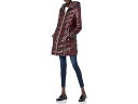(取寄) カルバンクライン レディース フーデット シェブロン パッカブル ダウン ジャケット (スタンダード アンド プラス) Calvin Klein women Hooded Chevron Packable Down Jacket (Standard and Plus) Shine Wine
