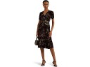 (取寄) ローレン ラルフローレン レディース フローラル ジャージ サープリス パフスリーブ ドレス Lauren Ralph Lauren women Fl...