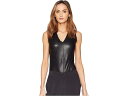 (取寄) コマンドー レディース フォー レザー V-ネック ボディスーツ BDS014 Commando women Faux Leather V-Neck Bodysuit BDS014 Black