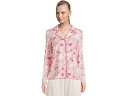 (取寄) リリー ピュリッツァー レディース Pj ニット ロング スリーブ ボタンアップ トップ Lilly Pulitzer women Pj Knit Long Sleeve Button-Up Top Raspberry Rouge Animal Magnetism