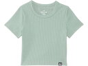 (取寄) アンダーアーマー キッズ ガールズ ライバル リブド シャツ スリーブ T-シャツ (ビッグ キッド) Under Armour Kids girls Rival Ribbed Shirt Sleeve T-Shirt (Big Kid) Silica Green/White(4)