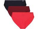 (取寄) アンダーアーマー レディース シームレス ビキニ - 3 PK ソリッド Under Armour women Seamless Bikini - 3 PK Solid Racer Red(4)