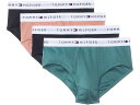 (取寄) トミーヒルフィガー メンズ コットン クラシックス ブリーフ 4-パック Tommy Hilfiger men Cotton Classics Brief 4-Pack Blue Silver