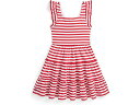 (取寄) ラルフローレン キッズ ガールズ ストライプド ラッフルド コットン ジャージ ドレス (トドラー/リトル キッド) Polo Ralph Lauren Kids girls Striped Ruffled Cotton Jersey Dress (Toddler/Little Kid) Starboard Red/White Stripe/Boathouse Navy(4)