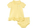 (取寄) ラルフローレン キッズ ガールズ ラッフルド コットン ポロ ドレス アンド ブルーマー (トドラー) Polo Ralph Lauren Kids girls Ruffled Cotton Polo Dress & Bloomer (Toddler) Banana Peel With Blue Pp(4)