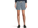 (取寄) エルエルビーン レディース レイクウォッシュド ストライプ ドック ショーツ L.L.Bean women Lakewashed Stripe Dock Shorts Bayside Blue Stripe(4)