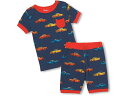 (取寄) ハットレイ キッズ キッズ バンブー ショート パジャマ セット (トドラー/リトル キッド/ビッグ キッド) Hatley Kids kids Bamboo Short Pajama Set (Toddler/Little Kid/Big Kid) Vaporwave Cars