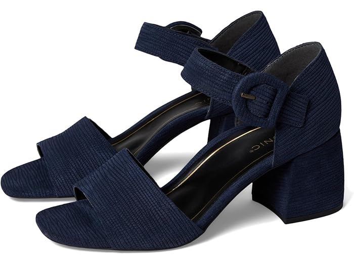 (取寄) バイオニック レディース シャルドネ ストラップ サンダル VIONIC women Chardonnay Strappy Sandals Navy Blazer Suede