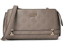 (取寄) ゲス レディース ミニ トップ ジップ クロスボディ GUESS women Zarela Mini Top Zip Crossbody Dark Taupe Logo(4)