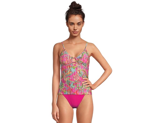 (取寄) ベッカ レディース テータム テクスチャー マルチ ウェイ タンキニ トップ BECCA women Polynesia Tatum Textured Multi Way Tankini Top Multicolor