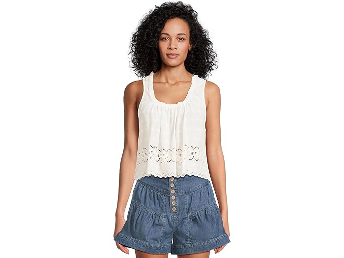 () ե꡼ԡץ ǥ ޥ å  Free People women Marina Eyelet Tank ...